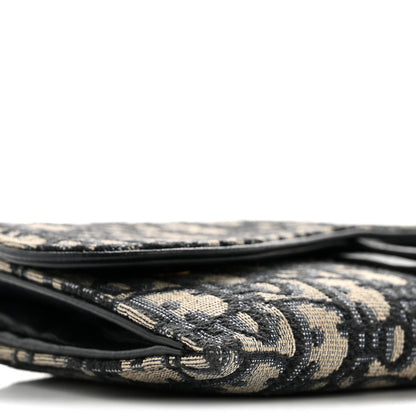 Christian Dior Oblique Saddle Chain Long Wallet Blue 10 of 15