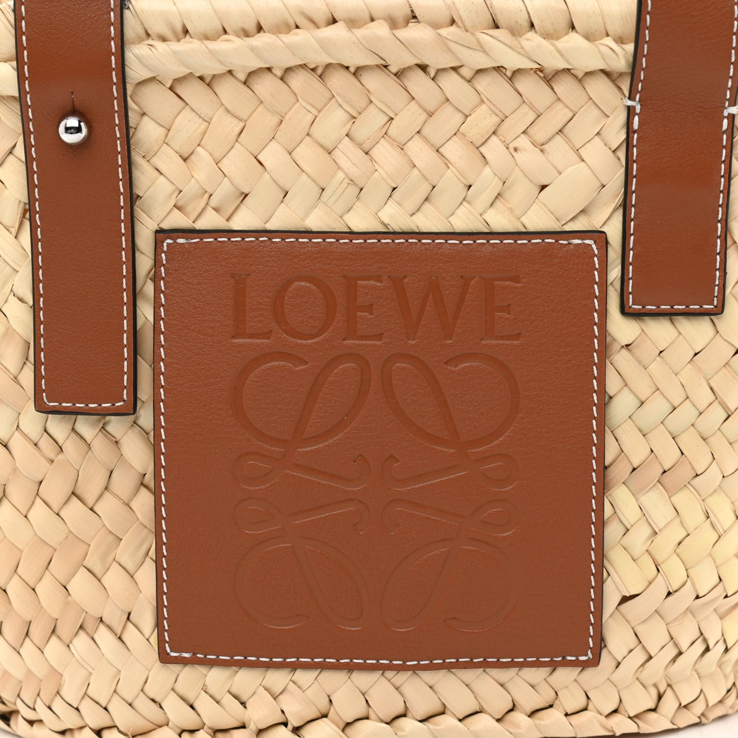 Raffia Small Basket Tote Bag Natural Tan