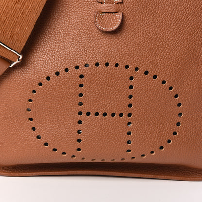 Hermes Taurillon Clemence Evelyne III PM Gold 13 of 13