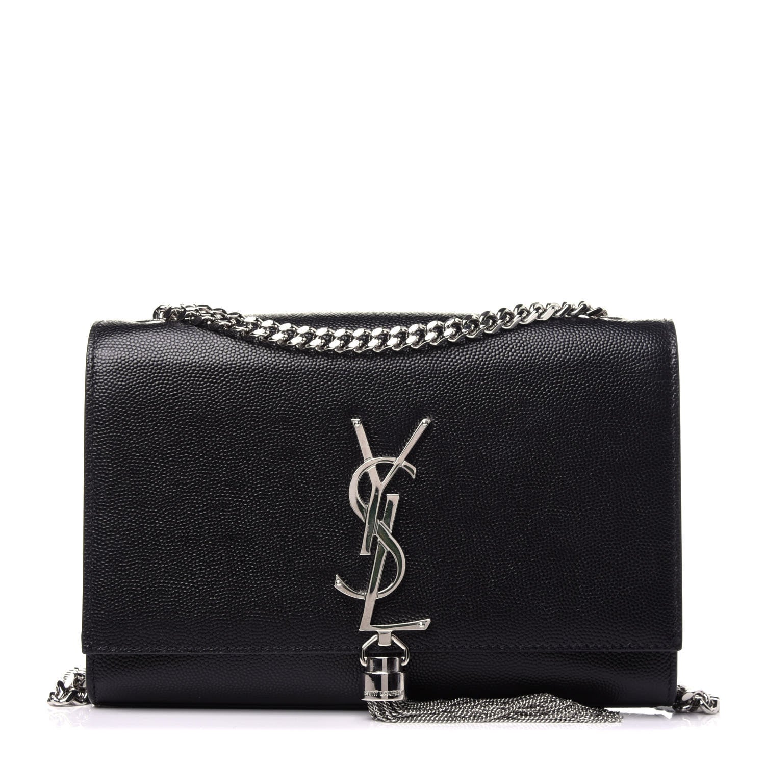Saint Laurent Calfskin Small Classic Monogram Kate Tassel Satchel Black 1 of 15
