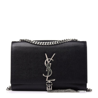 Saint Laurent Calfskin Small Classic Monogram Kate Tassel Satchel Black 1 of 15