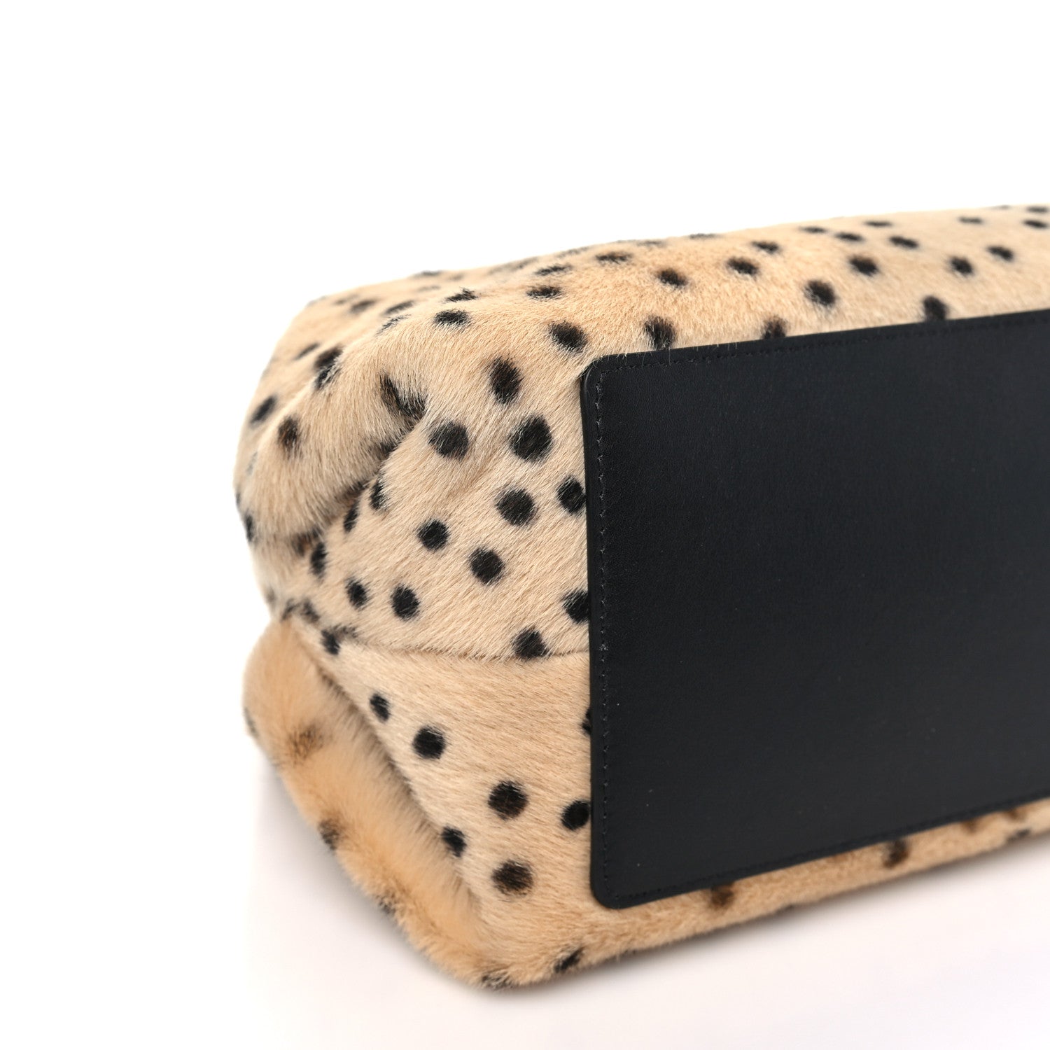 Chanel Pony Hair Cheetah Printed Lambskin Clutch With Chain Beige Black 9 of 11