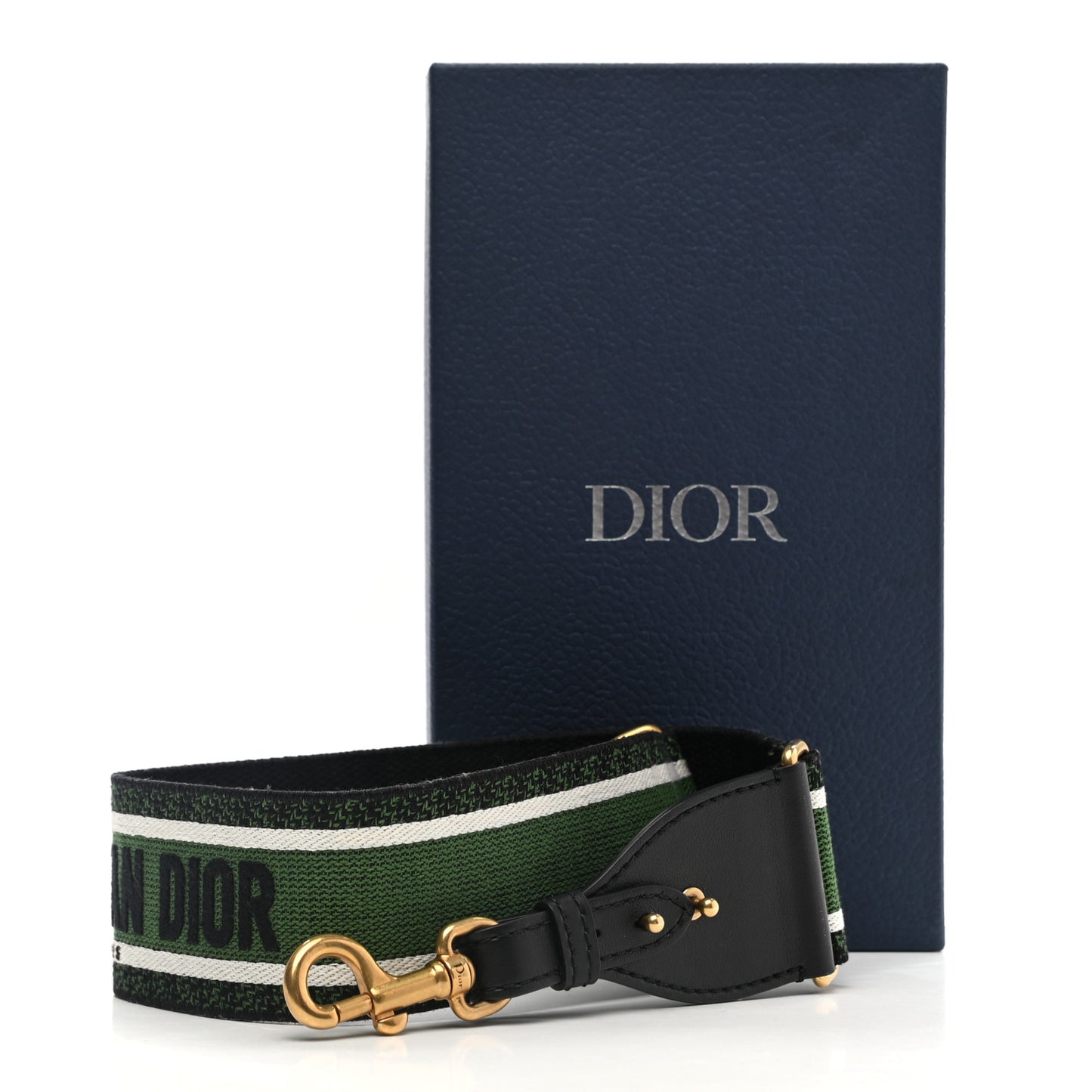 Canvas Embroidered Shoulder Strap Green