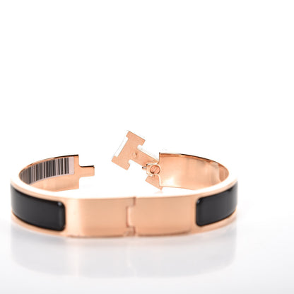 Hermes Enamel Narrow Clic Clac H Bracelet PM Black 5 of 7