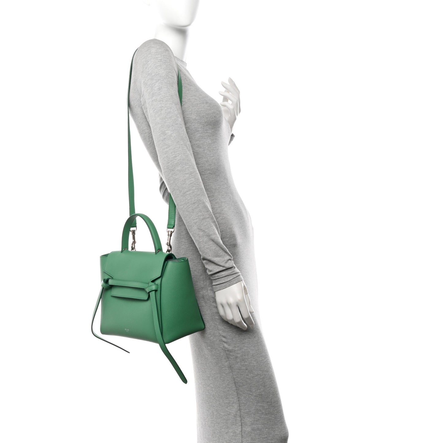 Grained Calfskin Micro Belt Bag Pop Green