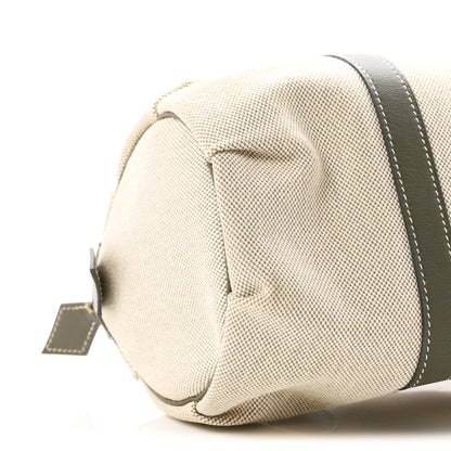 Hermes Toile Natural Barenia Polochon Mademoiselle Bag 8 of 10