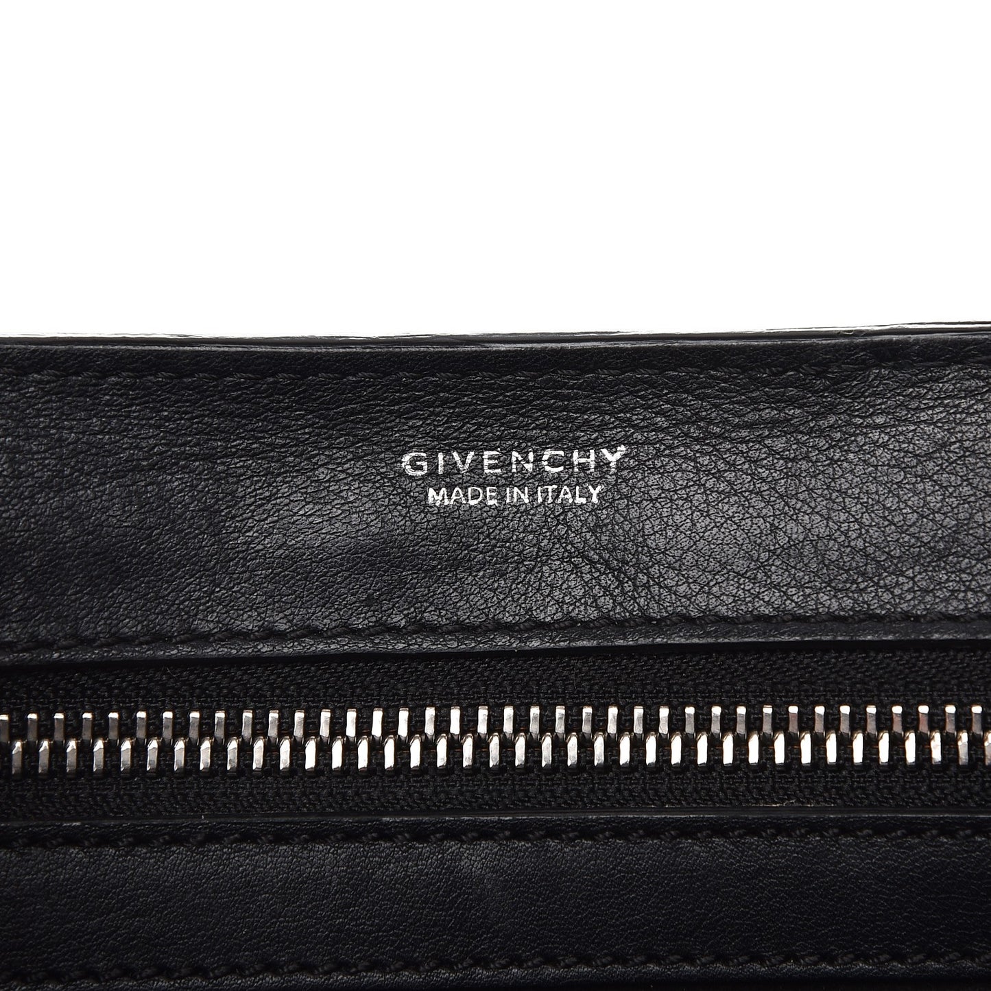 Calfskin Crocodile Embossed Small Obsedia Satchel Black