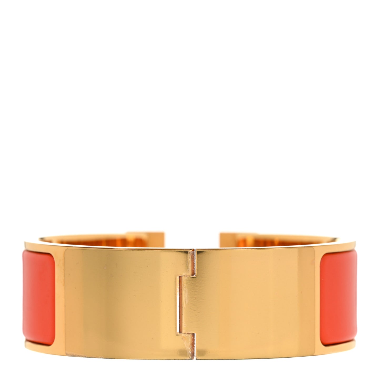 Enamel Wide Clic Clac H Bracelet GM Orange
