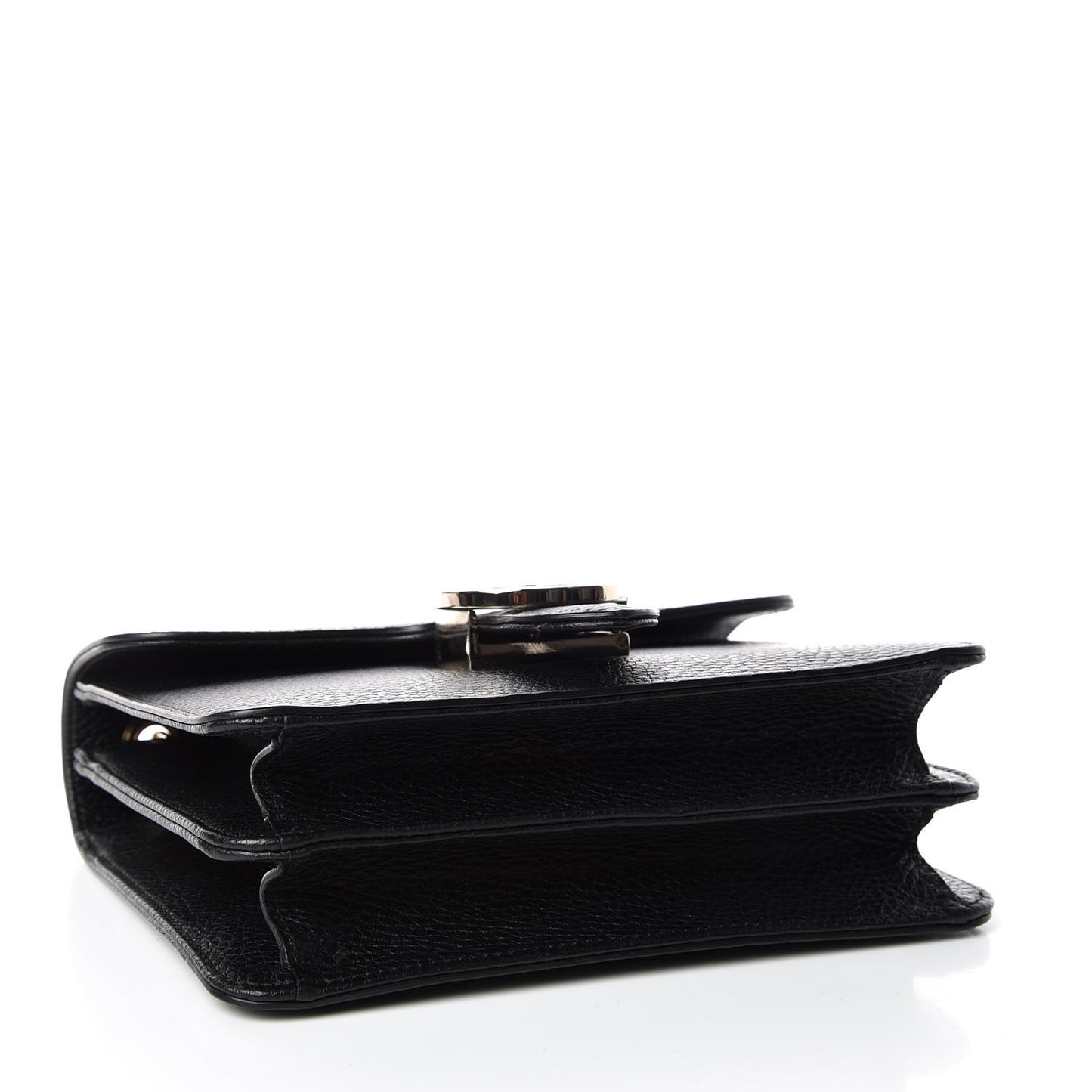 Dollar Calfskin Small Interlocking G Shoulder Bag Black