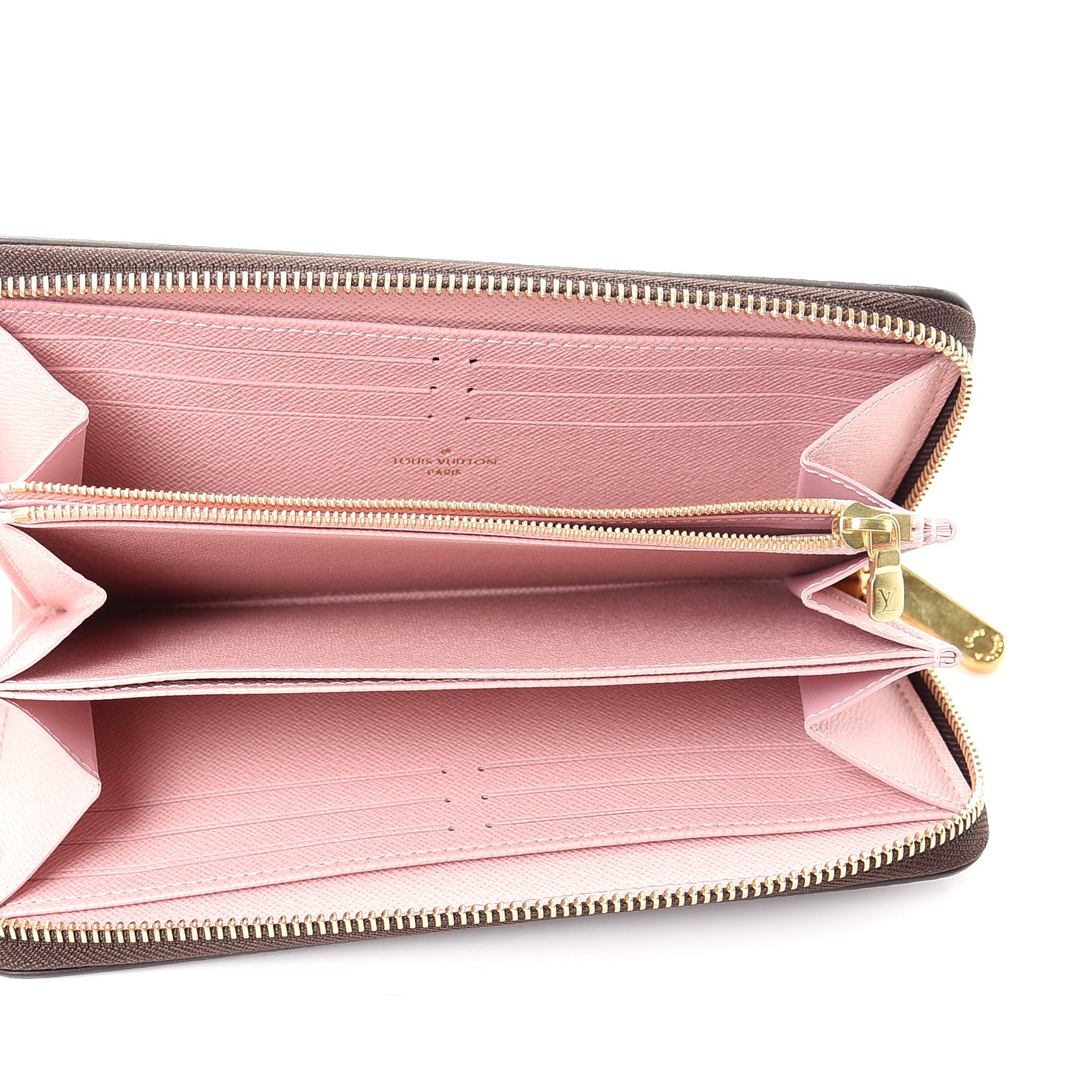 Louis Vuitton Damier Ebene Zippy Wallet Rose Ballerine 5 of 7
