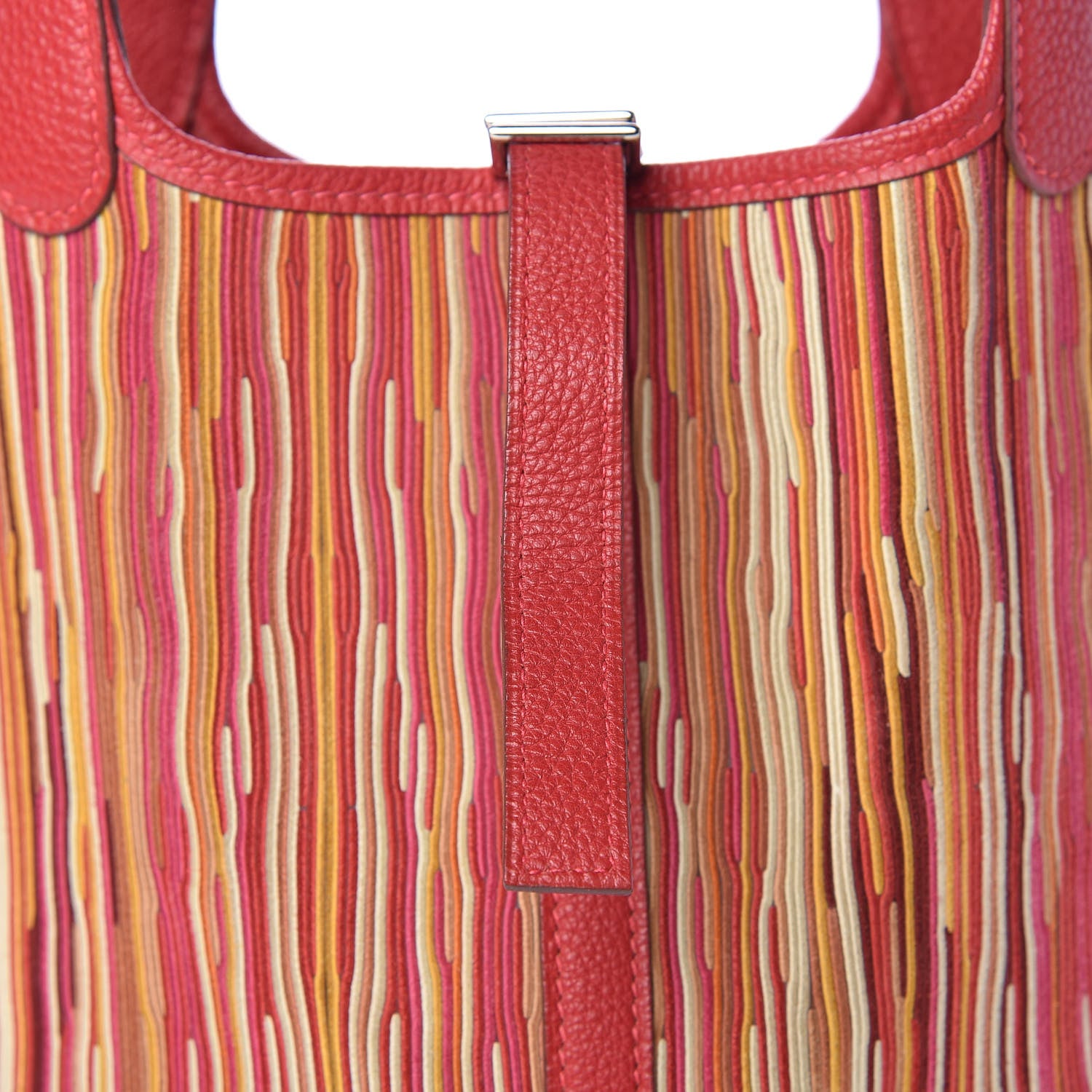 Hermes Taurillon Clemence Vibrato Picotin 18 PM Rouge Casaque 8 of 13