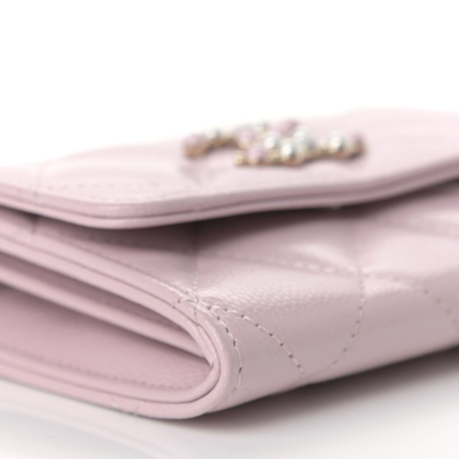 Chanel Caviar Quilted Coco Candy Card Holder On Chain Light Pink 8 of 9