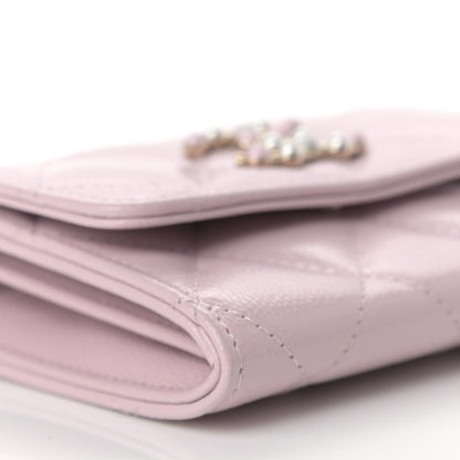 Chanel Caviar Quilted Coco Candy Card Holder On Chain Light Pink 8 of 9