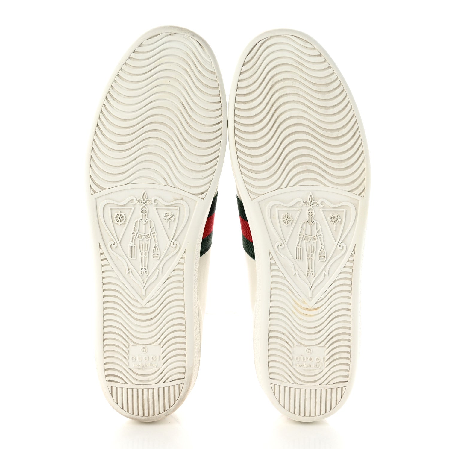 Gucci Calfskin Ayers Web Heart Embroidered Womens Ace Sneakers 39.5 White 5 of 8