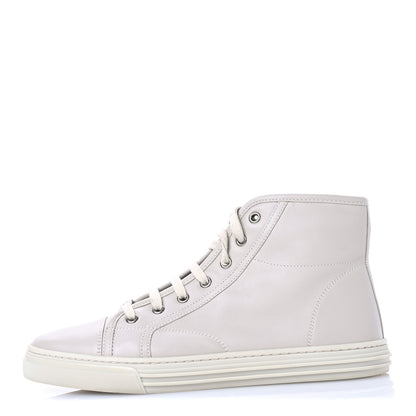 Gucci Miro Soft Calfskin Womens High Top Sneakers 38.5 Mystic White 1 of 9