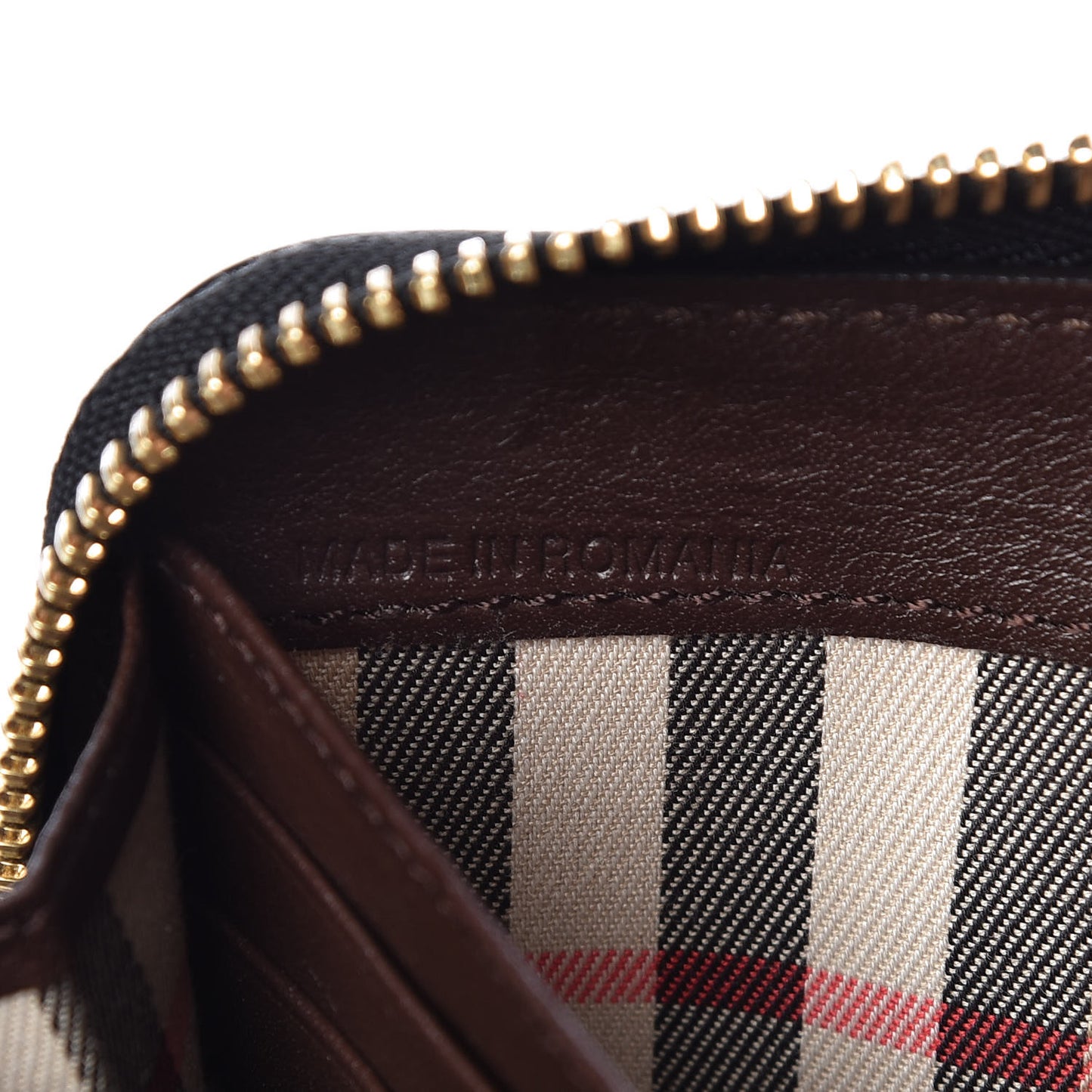 Calfskin Ziggy Zip Around Wallet Brown