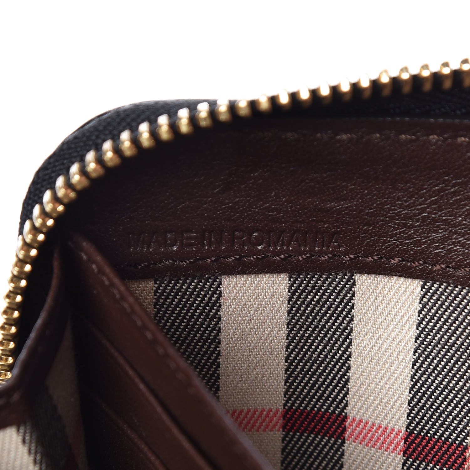 Burberry Calfskin Ziggy Zip Around Wallet Brown 6 of 11