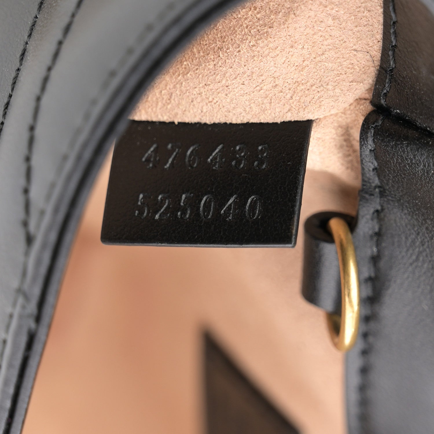 Gucci Calfskin Matelasse Super Mini GG Marmont Shoulder Bag Black 7 of 10