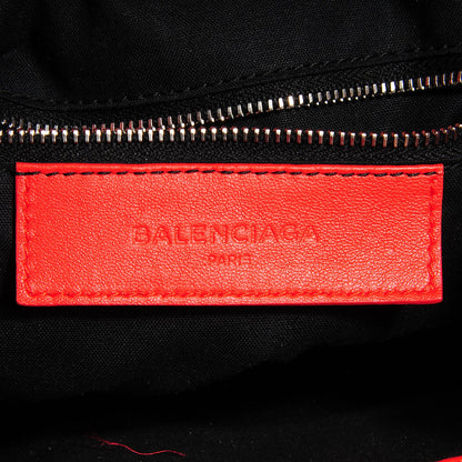 Balenciaga Matte Goatskin Rubber Covered Classic Hardware Mini Pompon Rouge Coquelicot Rouge Braise 10 of 13