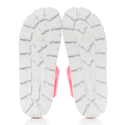 Prada EVA Rubber Buckled Lug Sole 20mm Thong Sandals 40 Begonia 5 of 9