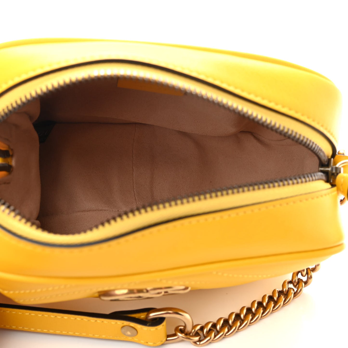 Calfskin Matelasse Mini GG Marmont Chain Shoulder Bag Stone Topaz