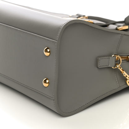 Saint Laurent Calfskin Monogram Baby Cabas Oyster Grey 9 of 10