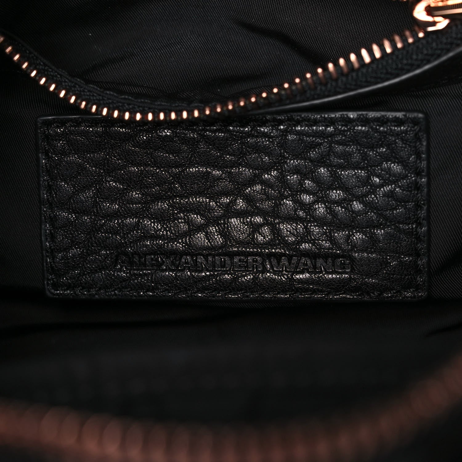 Alexander Wang Pebbled Lambskin Mini Rockie Black Rose Gold Hardware 6 of 10