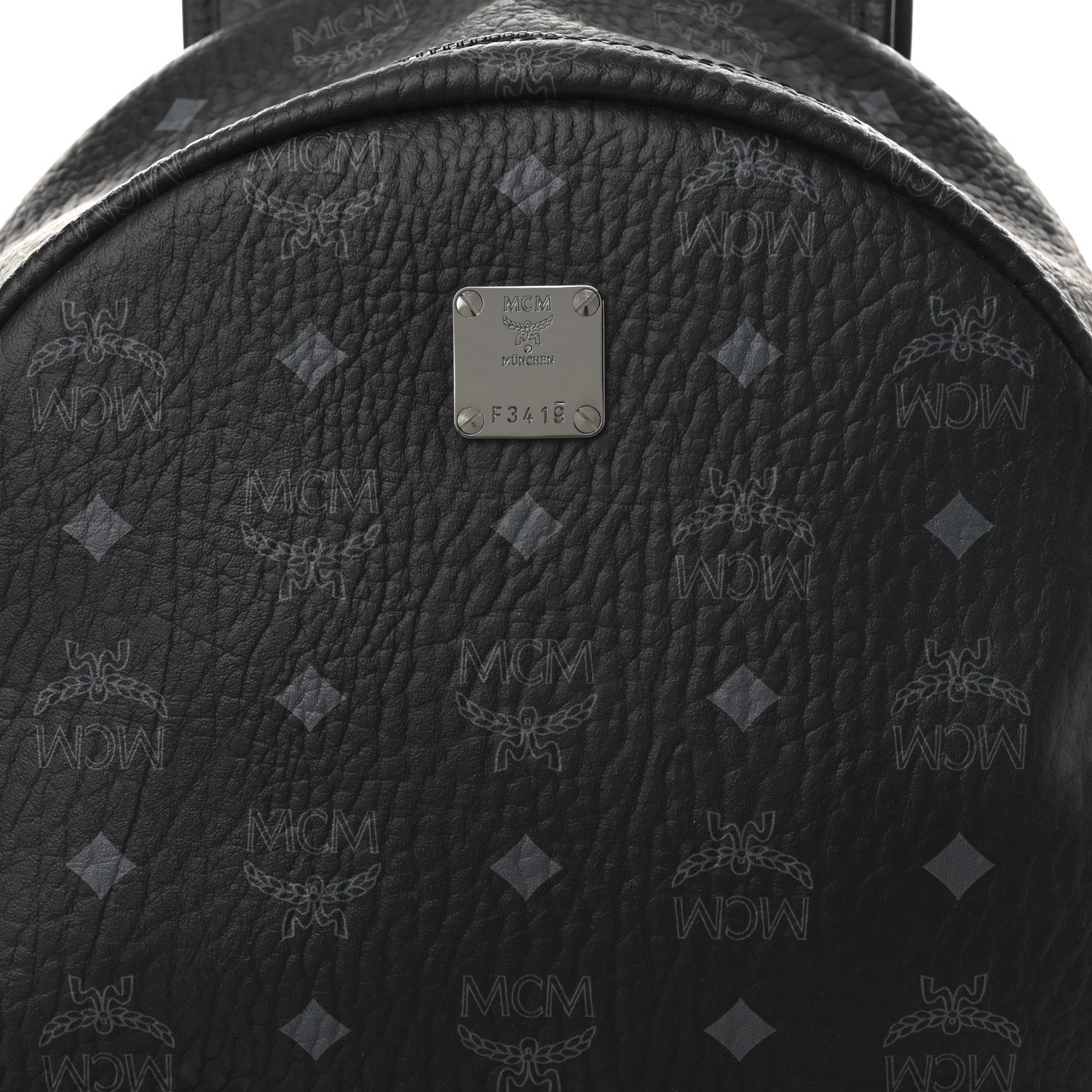 MCM Visetos Medium Side Studs Stark Backpack Black 8 of 10