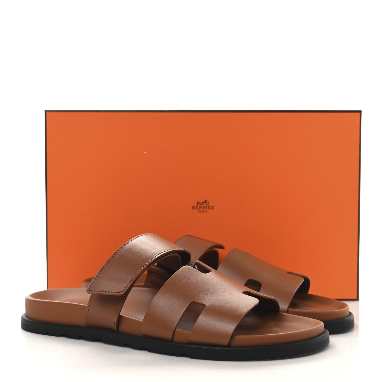 Hermes Calfskin Mens Chypre Sandals 44 Beige Dore 12 of 12