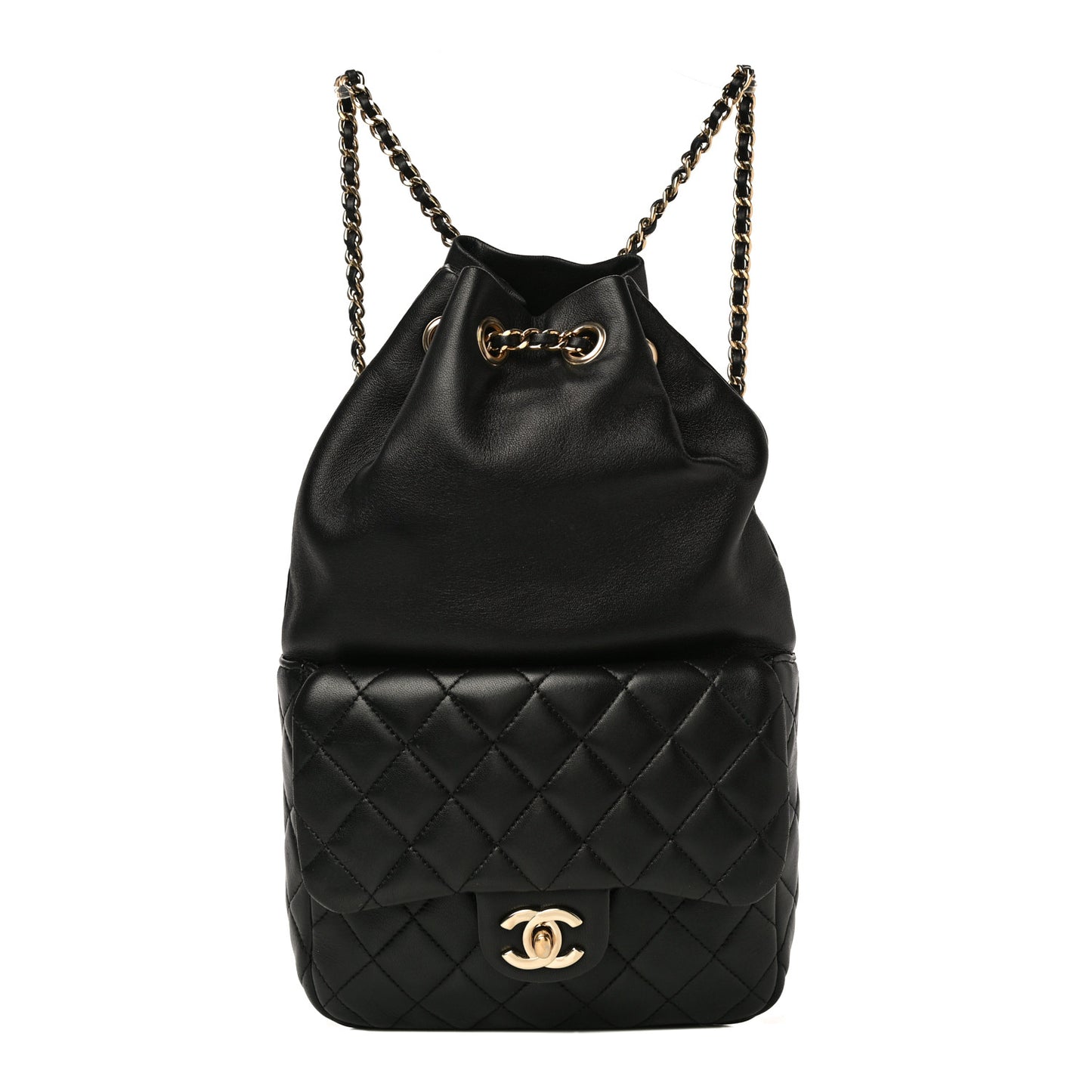 Lambskin Quilted Small in Seoul Backpack Black