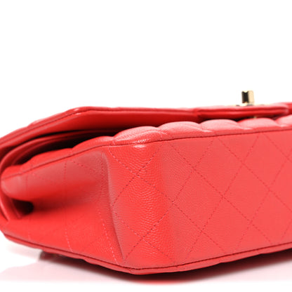 Chanel Caviar Quilted Medium Double Flap Red 9 of 10