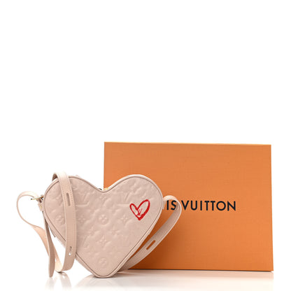 Louis Vuitton Lambskin Embossed Monogram Fall In Love Sac Coeur Light Pink 10 of 12