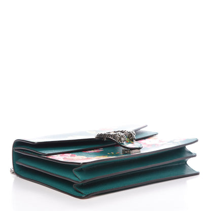 Gucci Calfskin Blooms Print Medium Dionysus Shoulder Bag Bright Emerald Multicolor 4 of 9