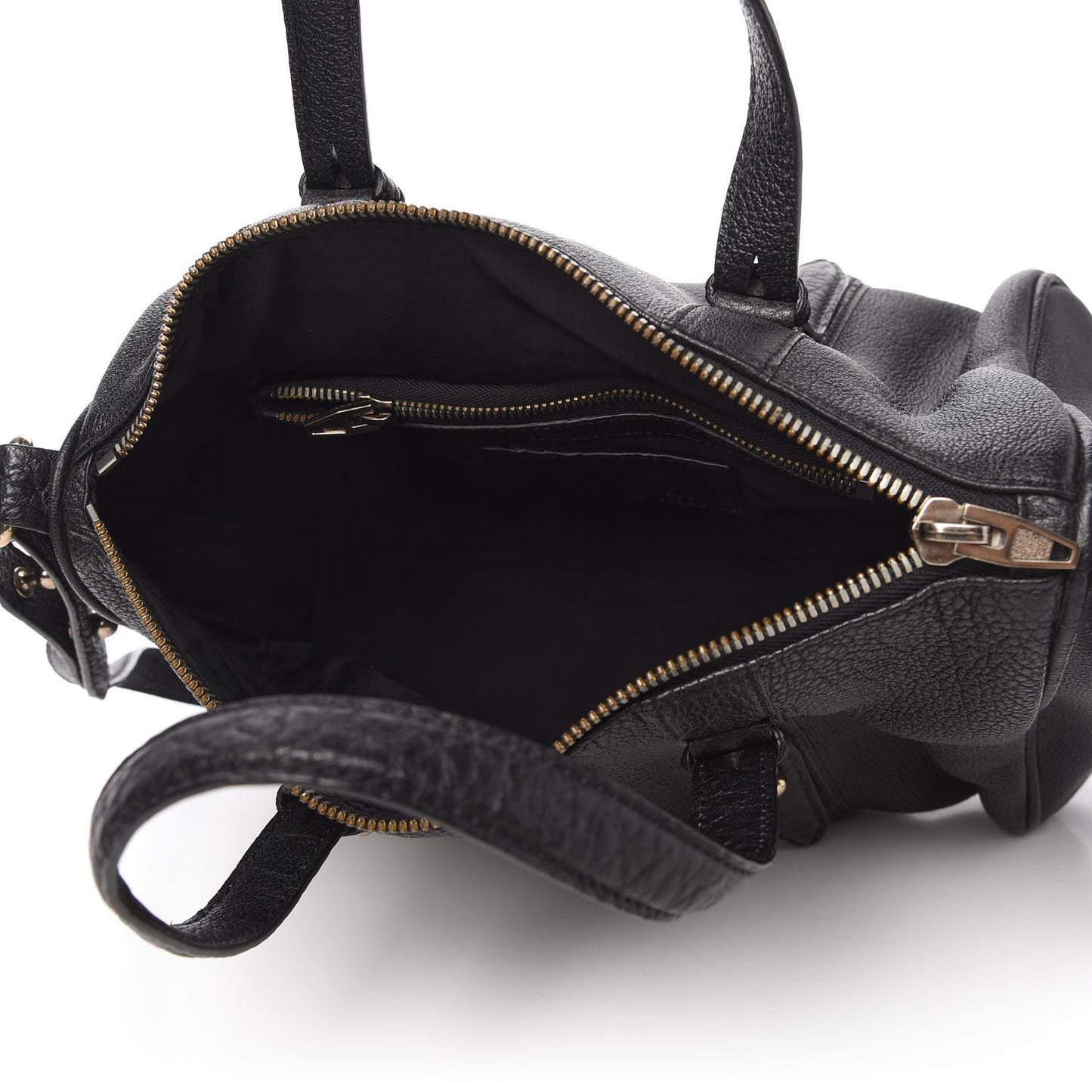 Pebbled Calfskin Daria Duffel Bag Black