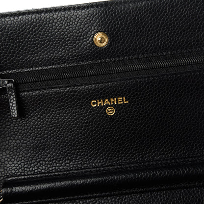 Chanel Caviar Quilted Wallet On Chain WOC Black 8 of 12