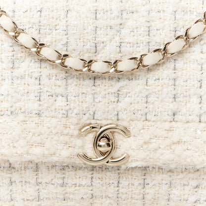 Chanel Tweed Medium Single Flap White 8 of 10