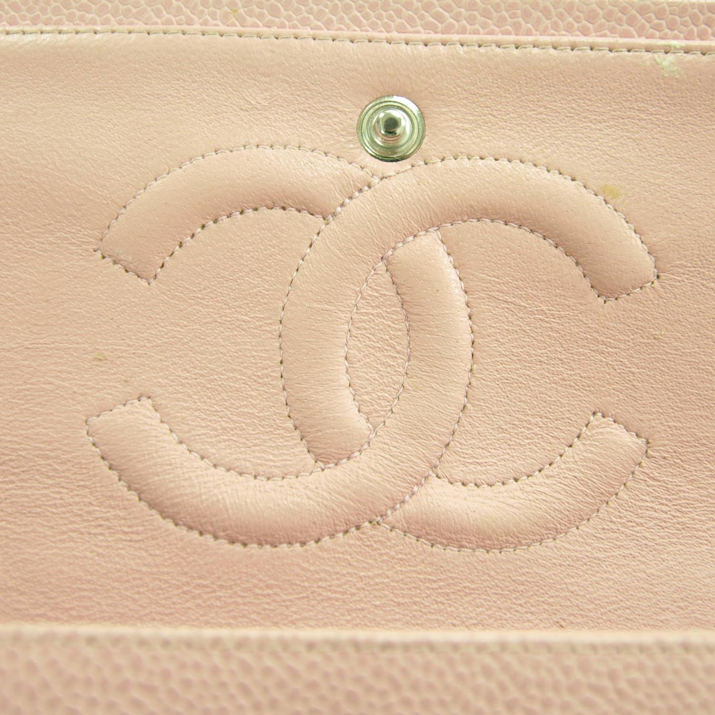 Caviar Medium Double Flap Pink SHW