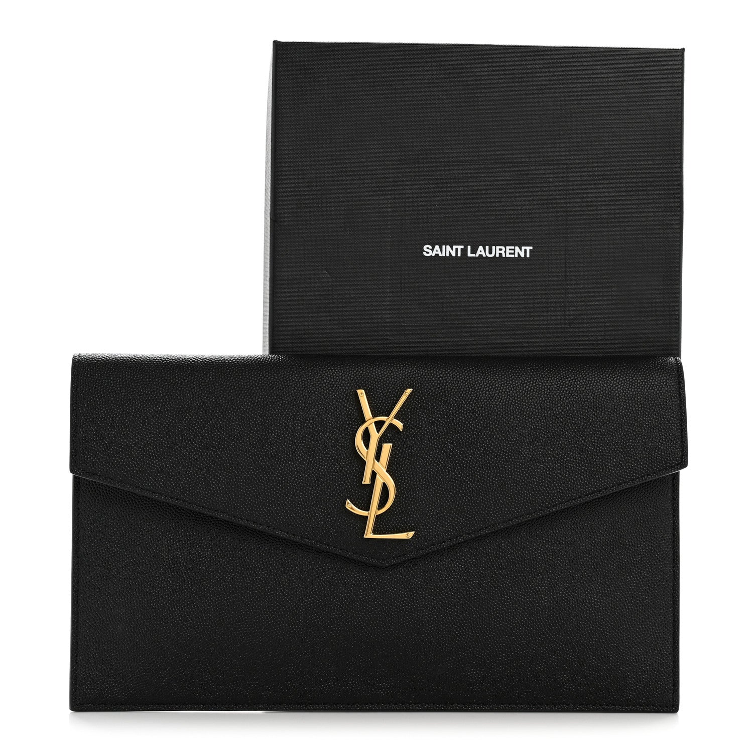 Saint Laurent Grain De Poudre Uptown Pouch Black 9 of 9