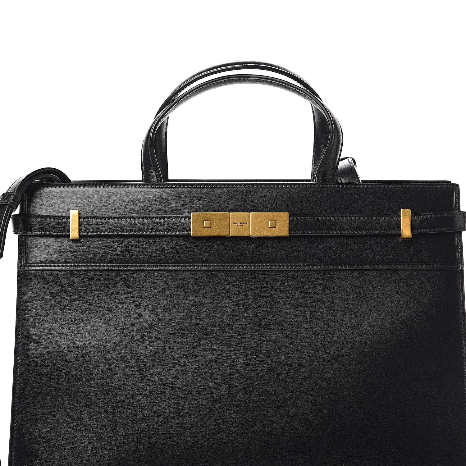 Saint Laurent Calfskin Small Manhattan Shopper Tote Black 9 of 9