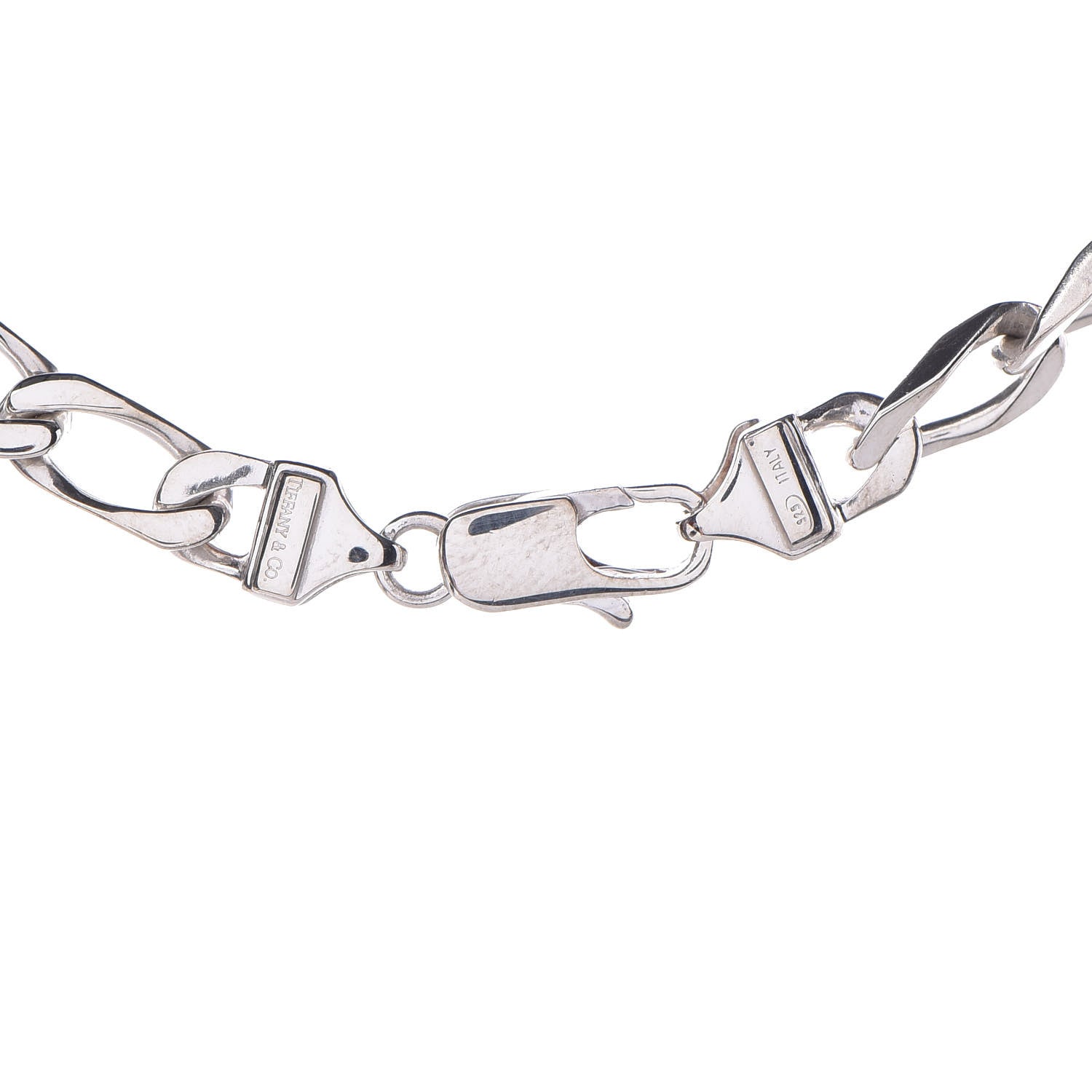 Tiffany Sterling Silver 18K Yellow Gold Curb Chain Necklace 4 of 6