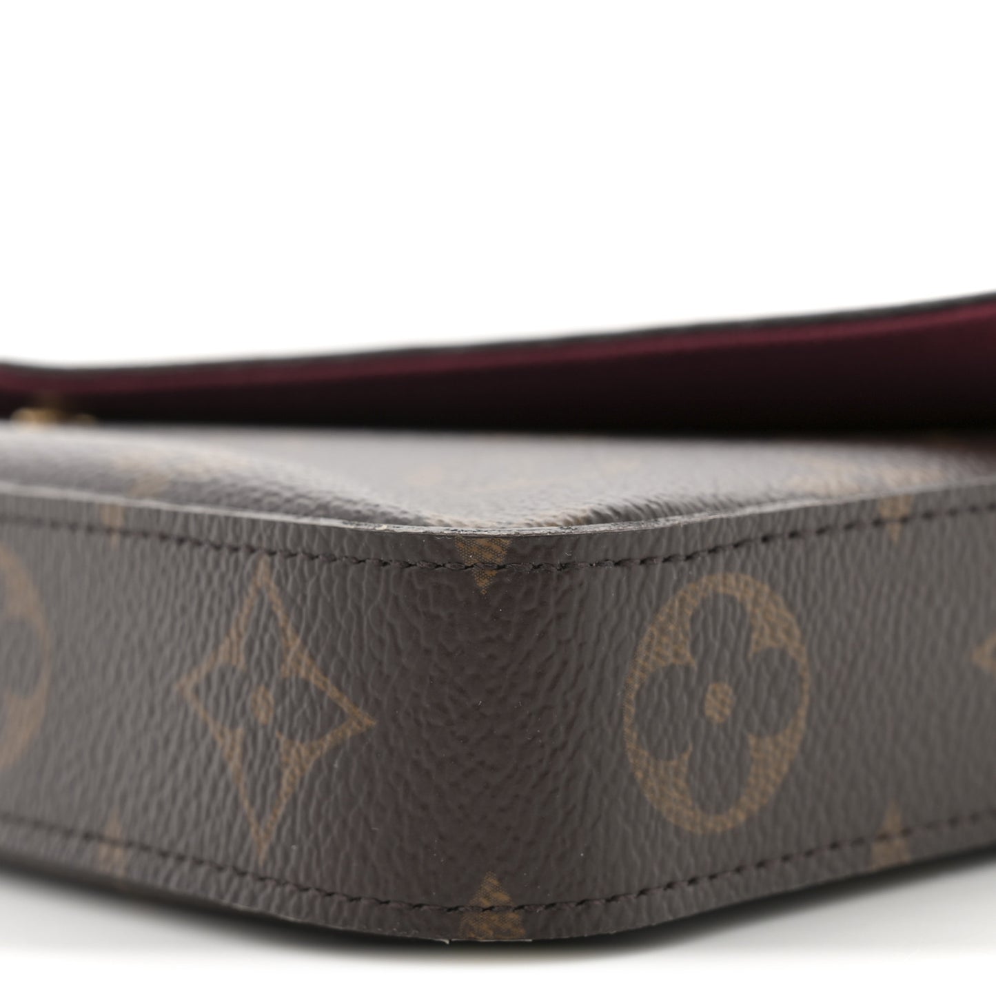 Monogram Pochette Felicie Chain Wallet Fuchsia