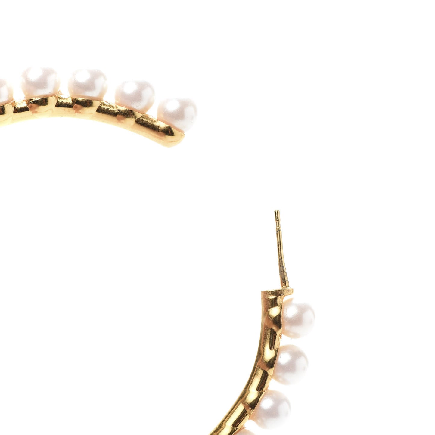 Pearl CC More Is More Hoop Earrings Gold