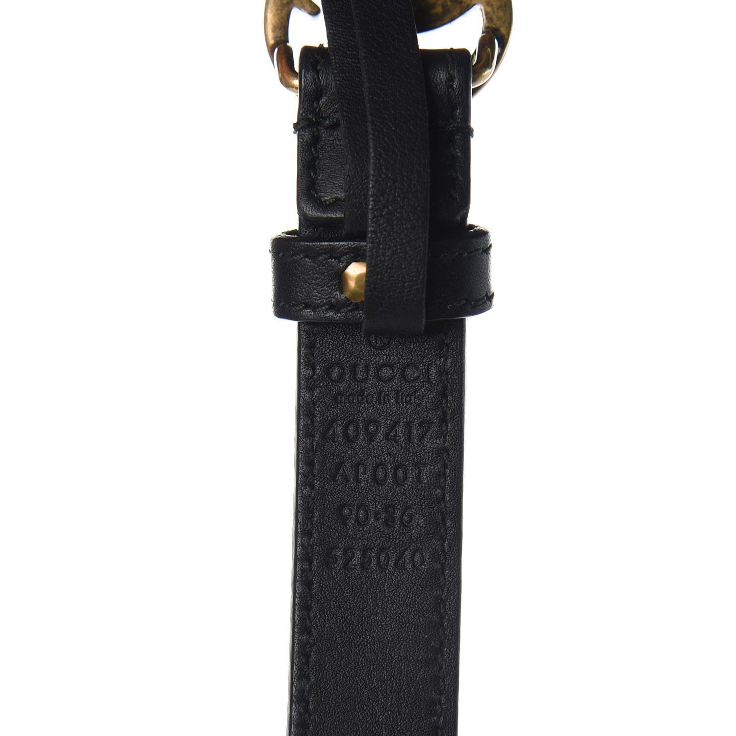 Calfskin Double G 20mm Belt 90 36 Black