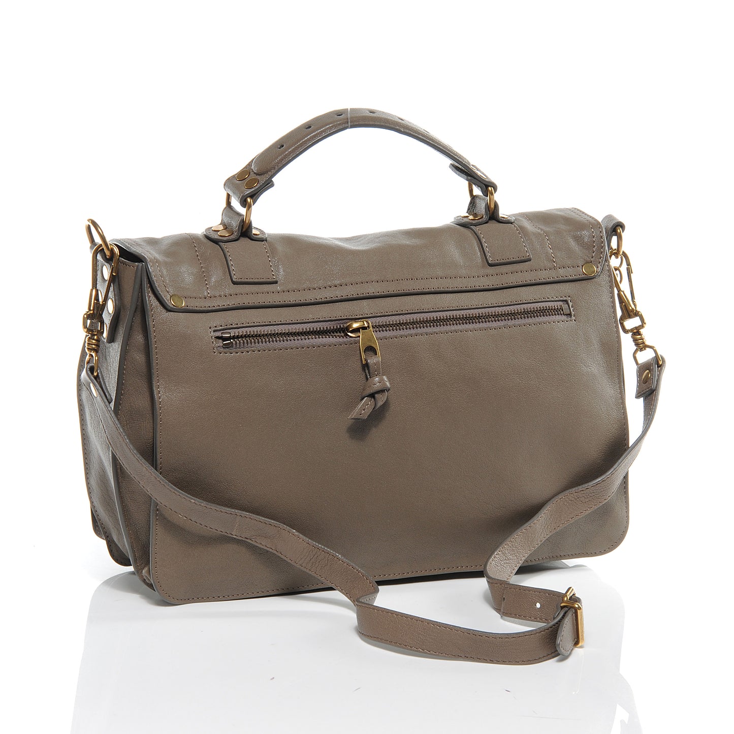 Lambskin PS1 Medium Satchel Smoke