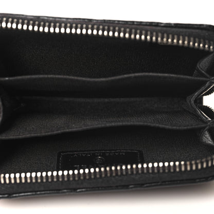 Chanel Lambskin Quilted Diamond CC Zip Around Coin Purse Black 5 of 7