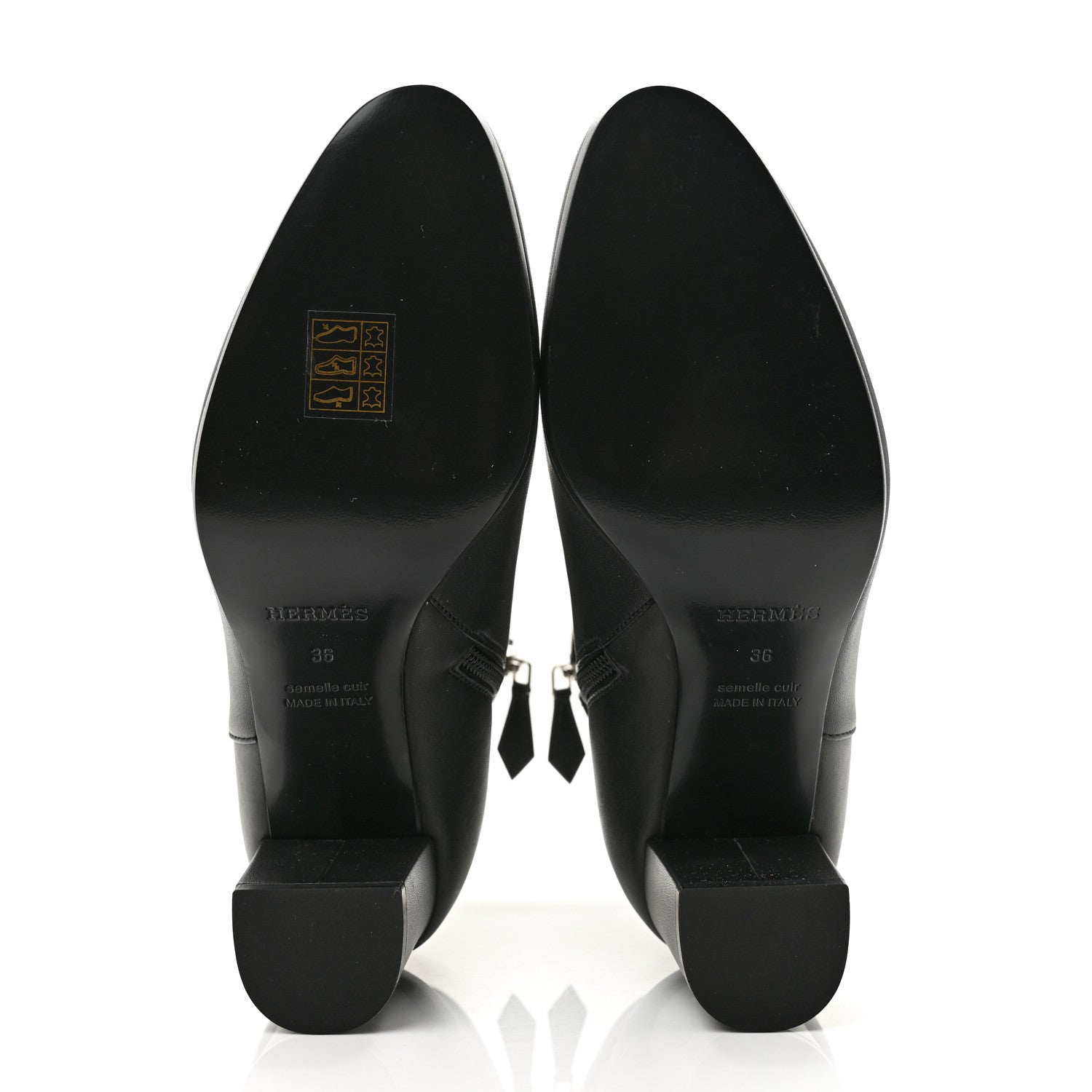 Hermes Calfskin Saint Germain Ankle Boots 36 Black 6 of 10