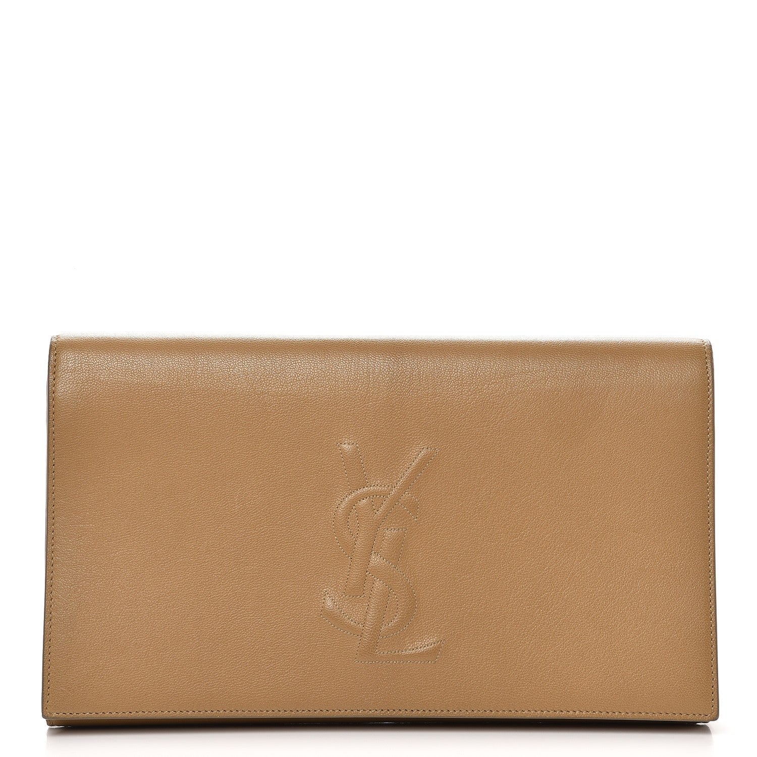 Saint Laurent Chevre Belle de Jour Clutch Beige 1 of 8