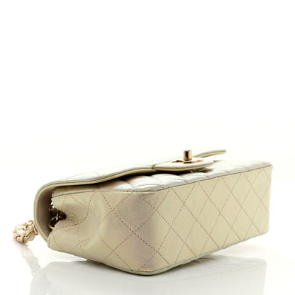 Chanel Iridescent Lambskin Quilted Mini Rectangular Flap Ivory 8 of 10
