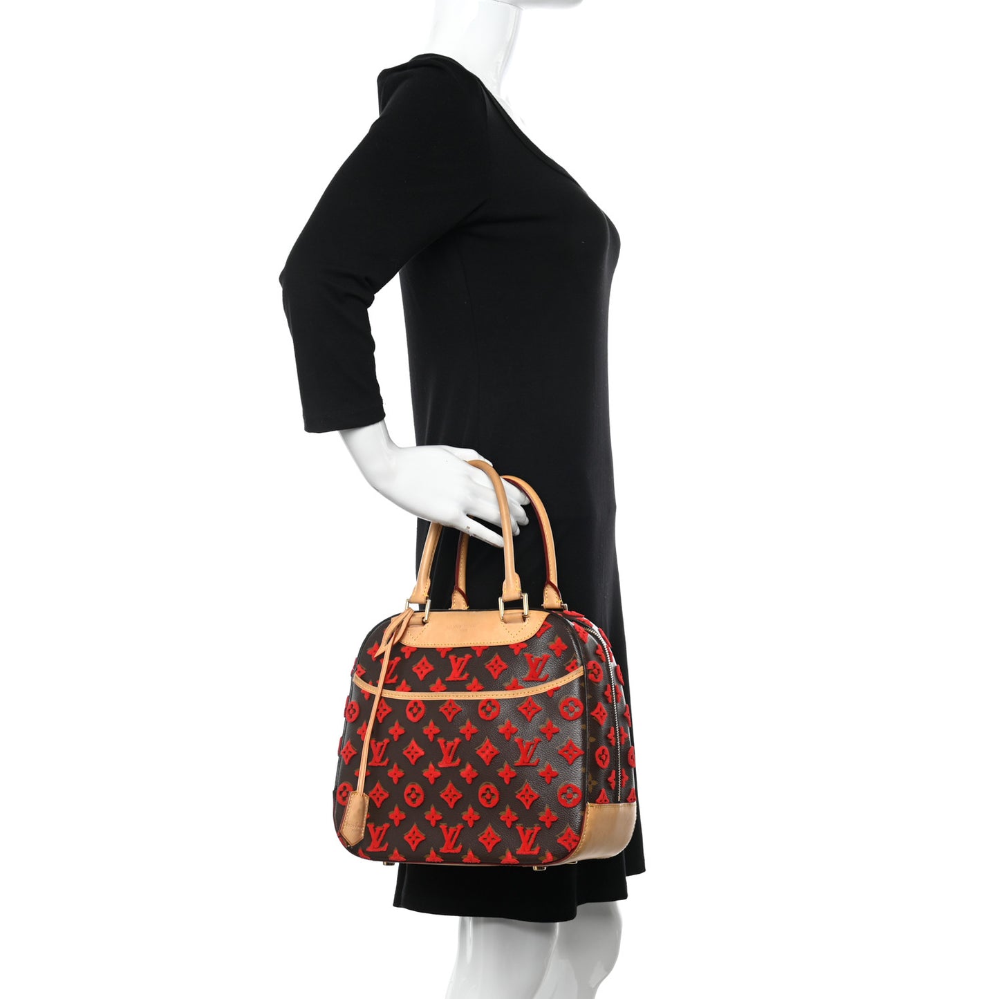 Monogram Tuffetage Deauville Cube Red