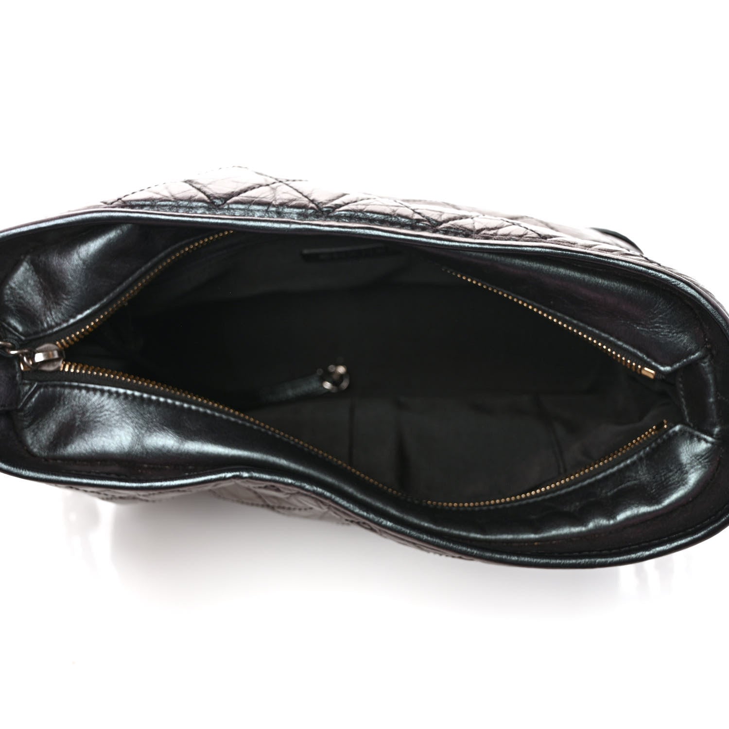 Chanel Iridescent Aged Calfskin Quilted Medium Gabrielle Hobo Black 5 of 9